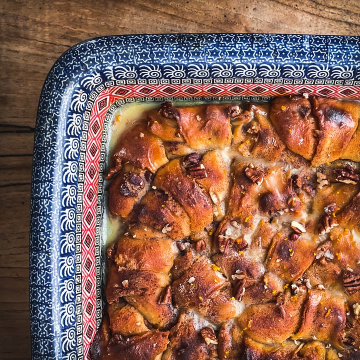 Tear and share coffee cake with a orange infused butter glaze.