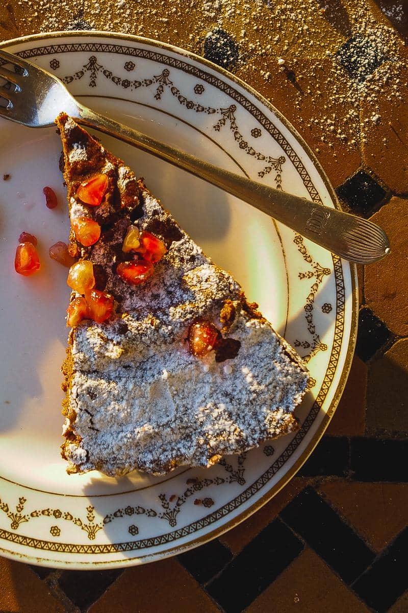 Flourless chocolate torte with chestnut puree