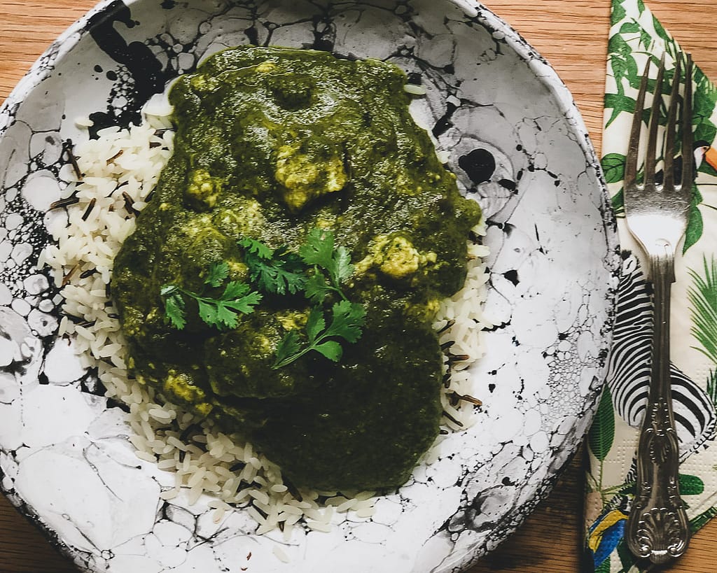 In Saag and Palak Feta, Palak is spinach, whereas Saag refers to leafy greens, notably mustard greens.